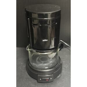 Braun Aromaster 4 Cup Black Coffee Maker Filter KF12B 3075 Tested